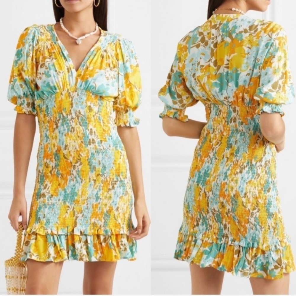 Faithful the Brand Margherita Mini Dress in Annina Floral - Size 4